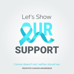 Brushing Away Prostate Cancer. Vector Background Art