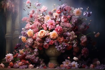 Fototapeta na wymiar a beautiful floral display. Generative AI