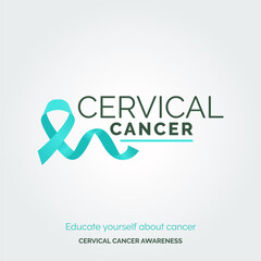 Unity for a Cervical Cancer Cure Vector Background Posters