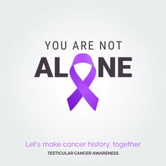 Conquer Testicular Cancer. Vector Background Posters