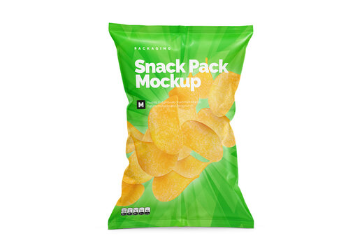 Large Snack Pack Mockup Front View