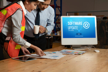Software update on computer for modish version of device software upgrade