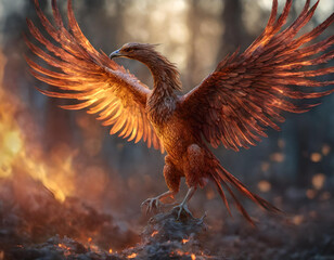 A phoenix rising from the ashes generative AI