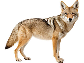 Obraz premium Coyote Alert Stance, No Background