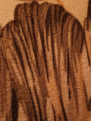 Abstract patterns on an old carpet made of artificial fibers, Lodz, Poland.