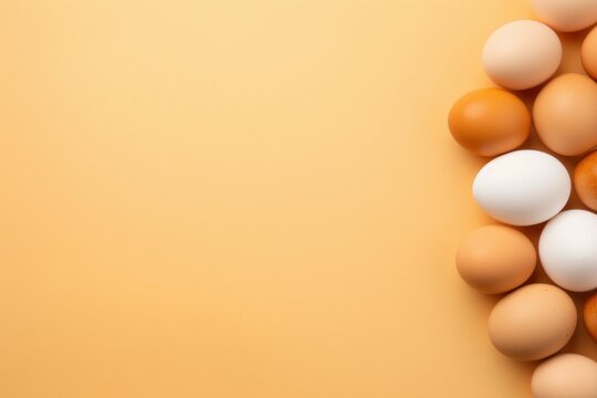 New Eggs background. Shell protein yolk. Generate Ai