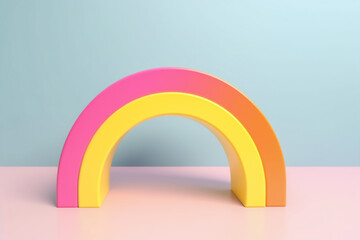 Abstract background with rainbow colors. Product display background concept. Minimalistic background