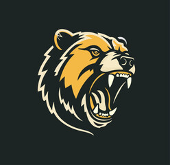 Bear Head Mascot Vector Logo
