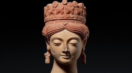 Fototapeta na wymiar a statue of a woman with a crown