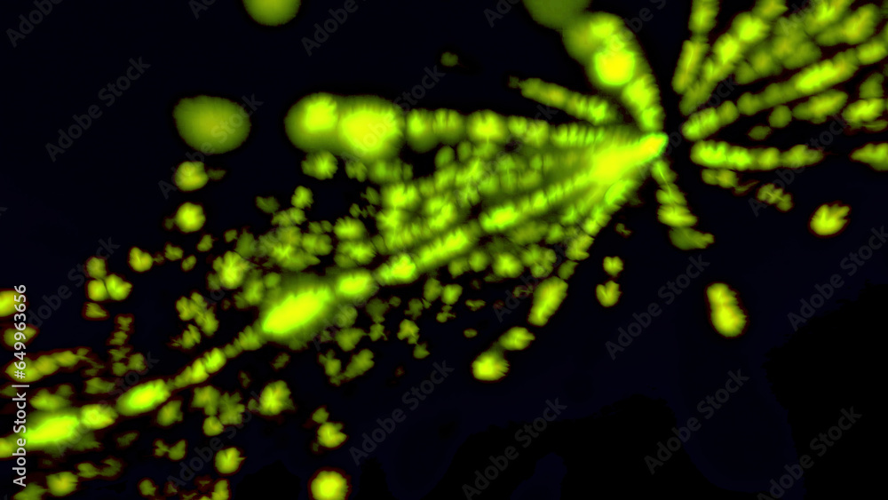 Aufkleber slow energy flying particles. motion. lines of tiny shining lines with 3d effect.