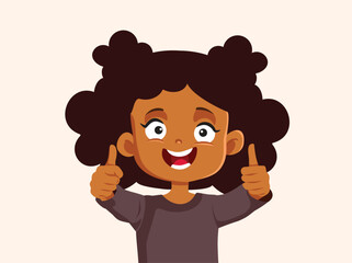 
Smiling Girl Making Approval Like Hand Gesture Vector Cartoon
Cheerful child feeling positive and optimistic 
