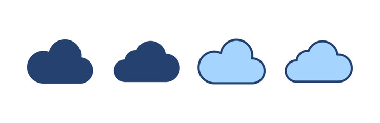 Cloud icon vector. cloud sign and symbol