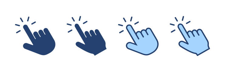 Hand click icon vector. pointer sign and symbol. hand cursor icon