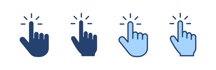 Hand cursor icon vector. cursor sign and symbol. hand cursor icon clik