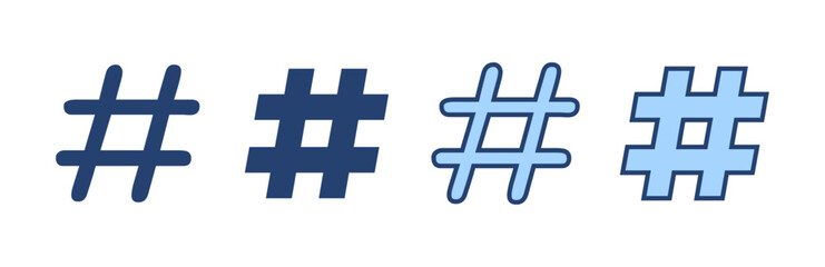 Hashtag icon vector. hashtag sign and symbol