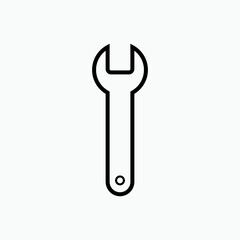 Wrench Icon. Repair, Setting. Mechanics, Maintenance Symbol for Design, Presentation, Website or Apps Elements  – Vector.
