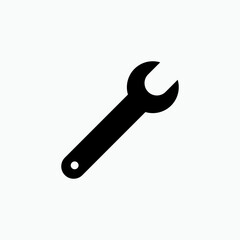 Wrench Icon. Repair, Setting. Mechanics, Maintenance Symbol for Design, Presentation, Website or Apps Elements  – Vector.