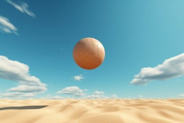 Flying volleyball ball. Fast hot ball. Generate Ai