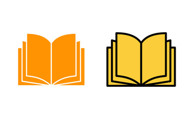 Book icon set for web and mobile app. open book sign and symbol. ebook icon
