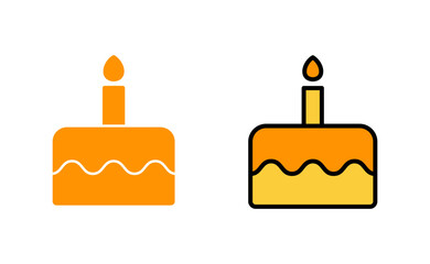 Cake icon set  for web and mobile app. Cake sign and symbol. Birthday cake icon