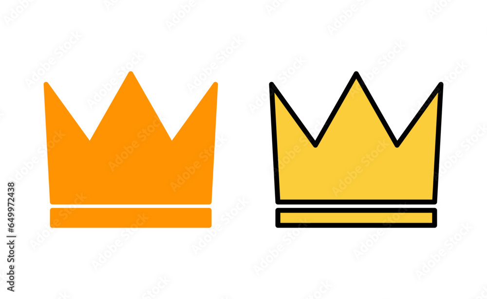 Wall mural crown icon set for web and mobile app. crown sign and symbol