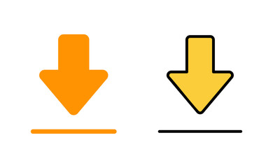 Download icon set for web and mobile app. Download sign and symbol
