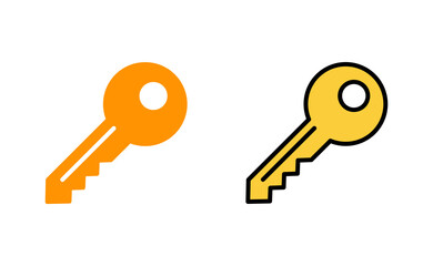 Key icon set for web and mobile app. Key sign and symbol.