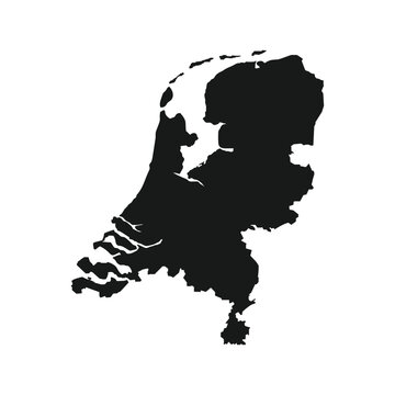 Netherlands map icon vector