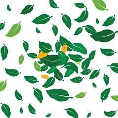 background icon of scattered leaves