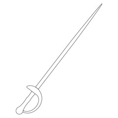 fencing sword icon vector
