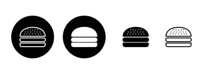 Burger icon set illustration. burger sign and symbol. hamburger