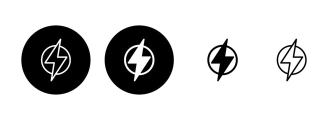 Lightning icon set illustration. electric sign and symbol. power icon. energy sign