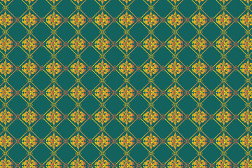 Geometric ethnic pattern traditional Design for background,carpet,wallpaper,clothing,wrapping,Batik,fabric,sarong,Vector illustration embroidery style.