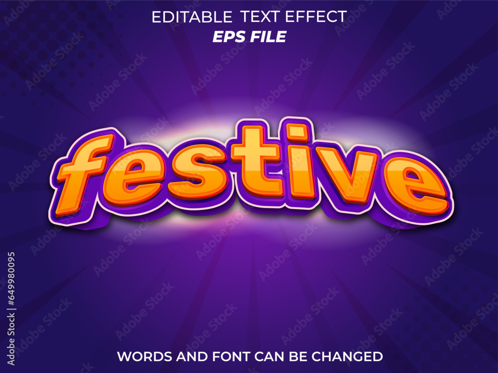 Poster submerged text effect . font editable, typography, 3d text. vector template