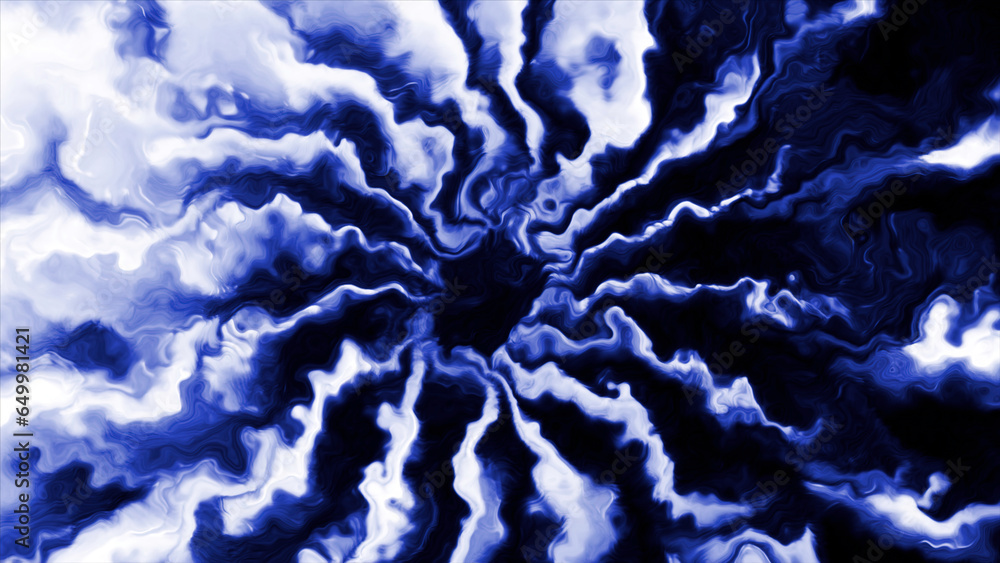 Poster blue colorful background. motion. bright blurring patterns in animation that glow.
