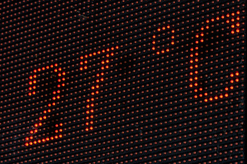 Scoreboard degrees 27. Background with selective focus and copy space