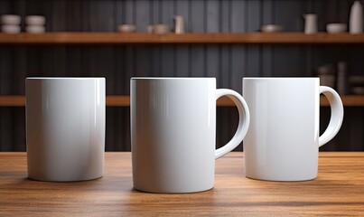 White blank mug mockup