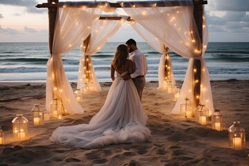 romantic setting for a wedding at the beach