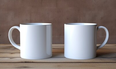 Blank white mug mockup