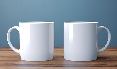 Blank white mug mockup