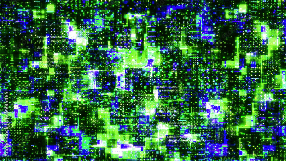 Aufkleber digital cyberspace with particles and digital data network connections. motion. high speed connectio