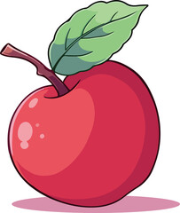 Hand drawn cartoon apple illustration
