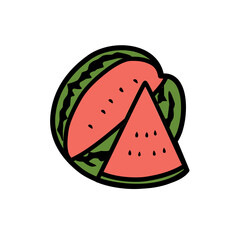 Watermelon vector icon 