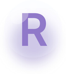 유리 구슬 안에 있는 알파벳