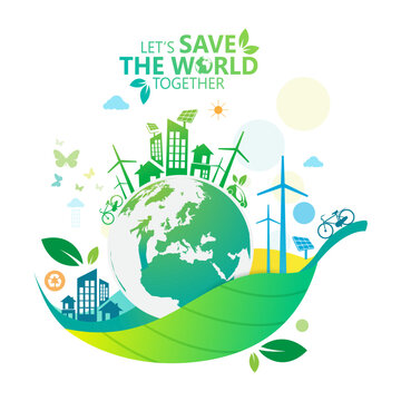 Concept of Environment. Let's Save the World Together