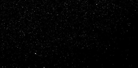 Night Sky with Stars. Falling dust in black background. Night starry sky with stars and planets suitable as background - Vector