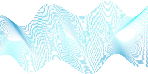 Abstract blue wave background Seamless blue wave technology, Vector wave lines flowing dynamic digital blue isolated on white background for concept technology, digital, communication, science, music.