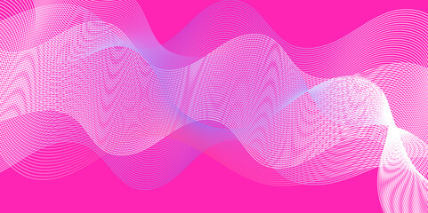 Seamless Abstract pink smooth wave lines element swoosh speed wave lines modern stream background. Abstract wave technology smooth line for banner, template, wallpaper background with wave design. 