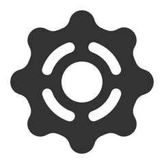 Gear setting symbol icon vector image. Illustration of the industrial wheel mechine mechanism design image