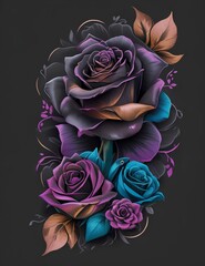 "Enigmatic Charms: Black Rose Art Captivating Black Rose Artwork on Adobe Stock - A Tale of Intrigue and Allure!"